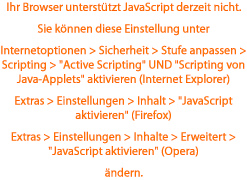 JavaScript deaktiviert